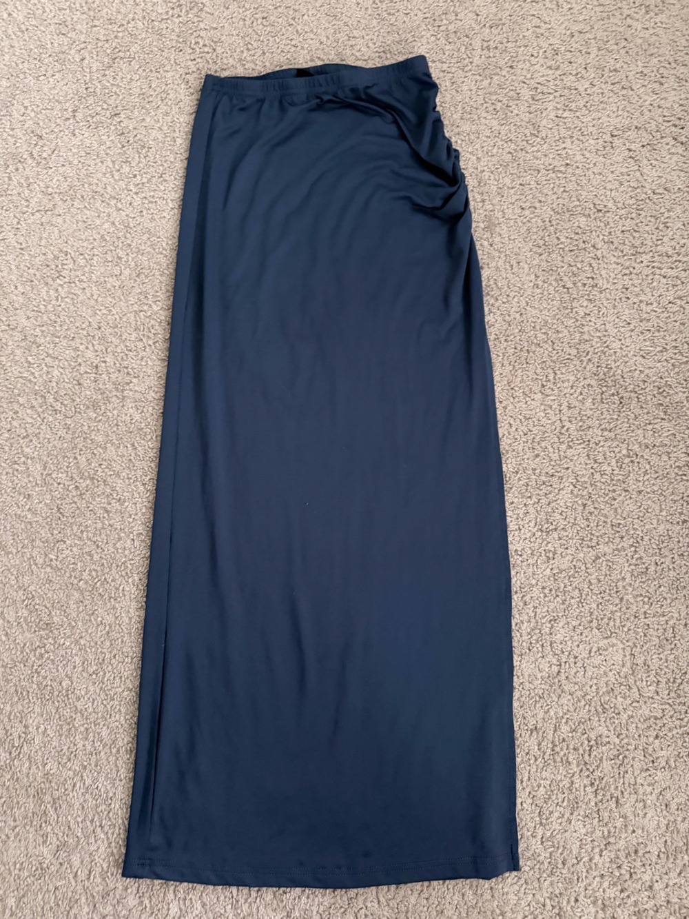 Women's Navy Stretch Maxi Skirt